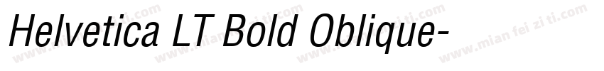 Helvetica LT Bold Oblique字体转换